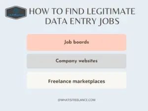 How to find legitimate data entry jobs