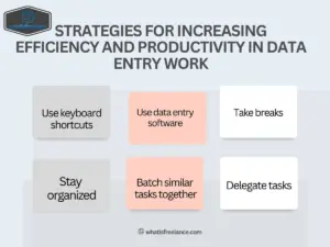 Strategies for increasing efficiency and productivity in data entry work