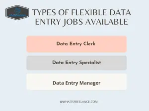 Types of flexible data entry jobs available